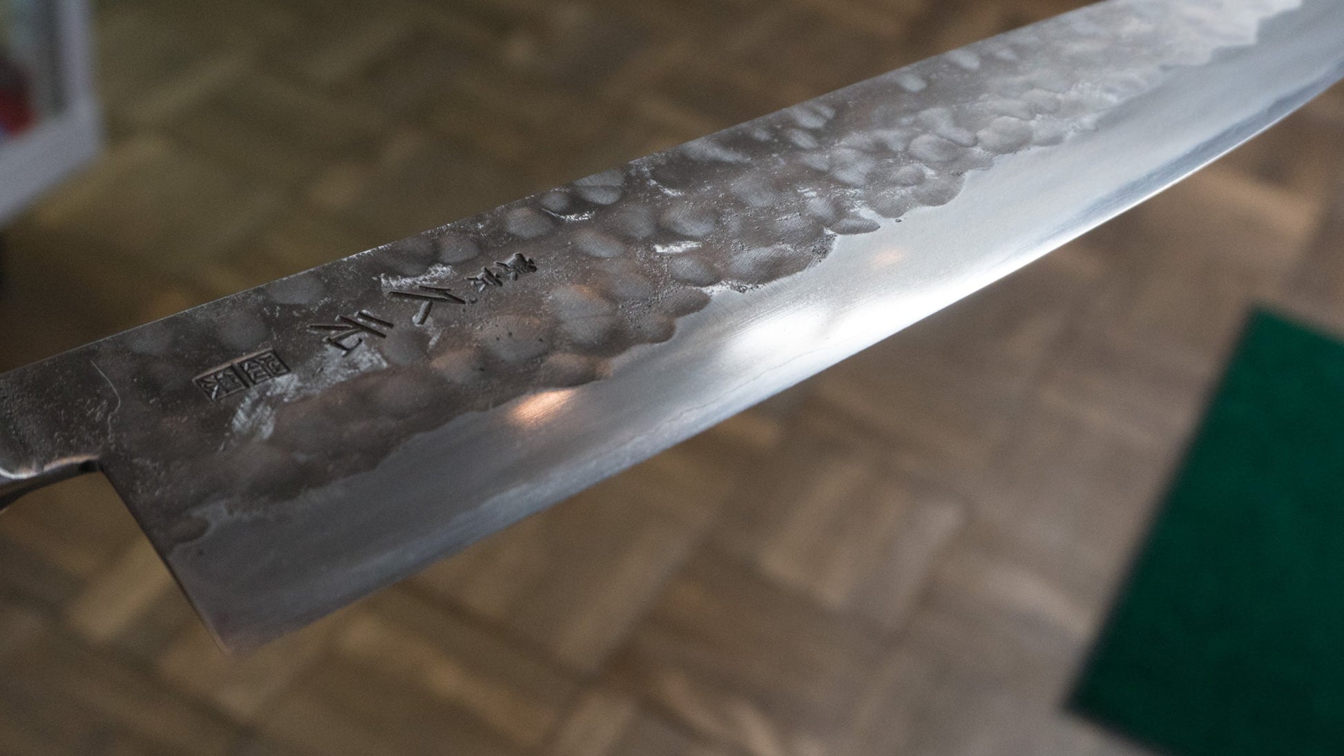 Morihei Hisamoto White #1 Tsuchime Stainless Clad Gyuto 240mm Pakka Handle (Fine Finish) - HITOHIRA