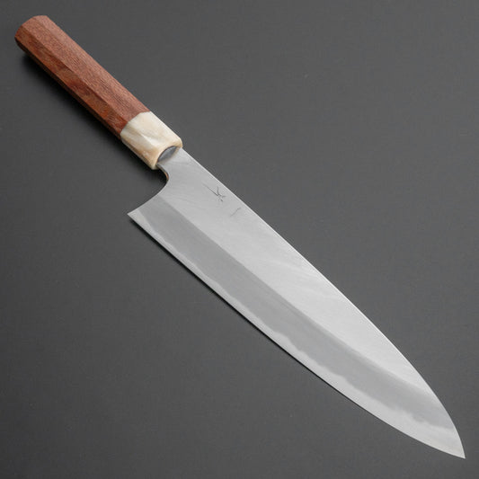 Hitohira Togashi White #1 Migaki Gyuto 240mm Lacewood Handle - HITOHIRA