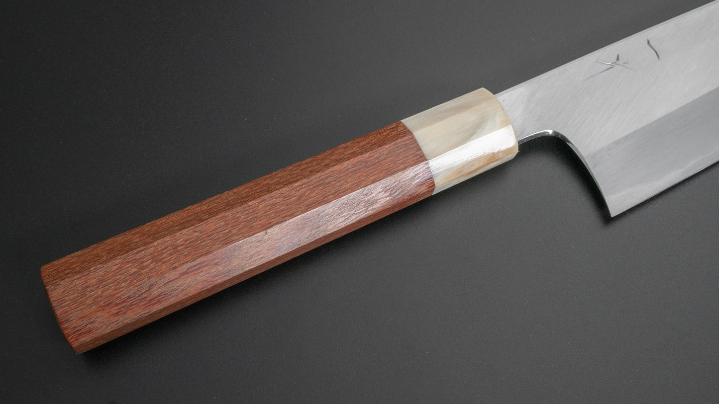 Hitohira Togashi White #1 Migaki Gyuto 240mm Lacewood Handle - HITOHIRA