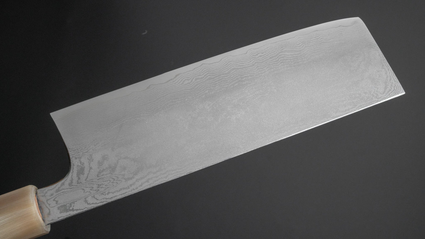 Hitohira Sakura Damascus Nakiri Sakura Handle (Kyuzo Sharpening) - HITOHIRA