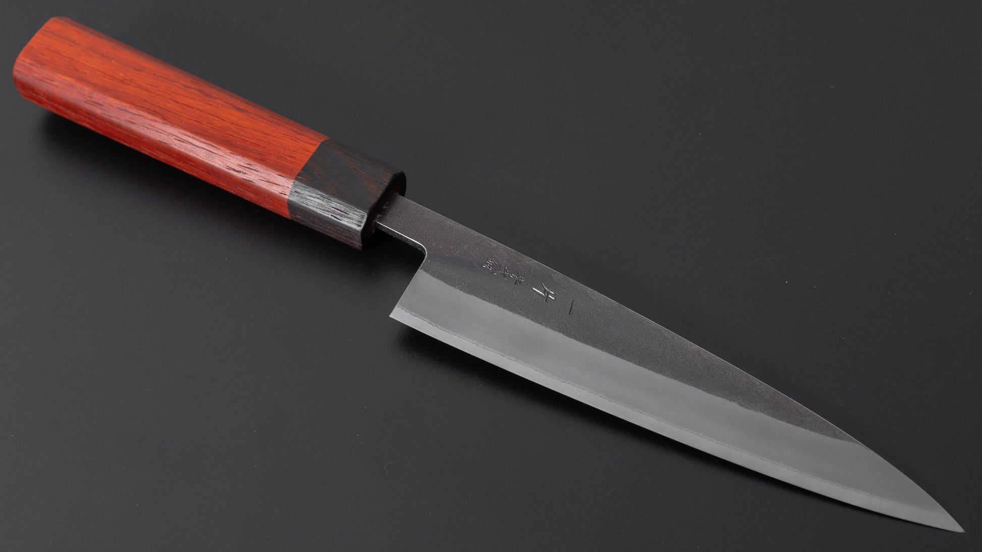 Hitohira TD Blue #2 Stainless Clad Kurouchi Petty 135mm Padauk Handle - HITOHIRA