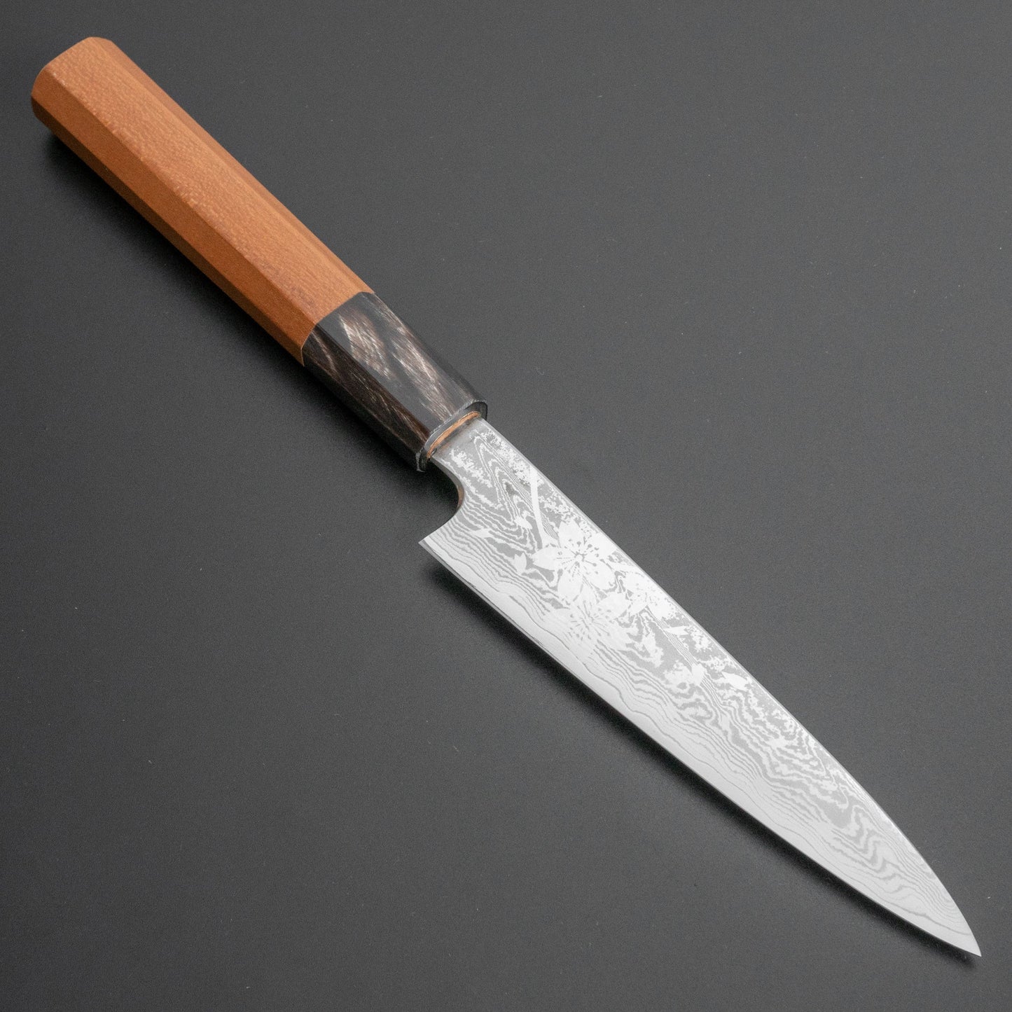 Hitohira Sakura Damascus Petty 135mm Sakura Handle (Rikichi/ Limited) - HITOHIRA