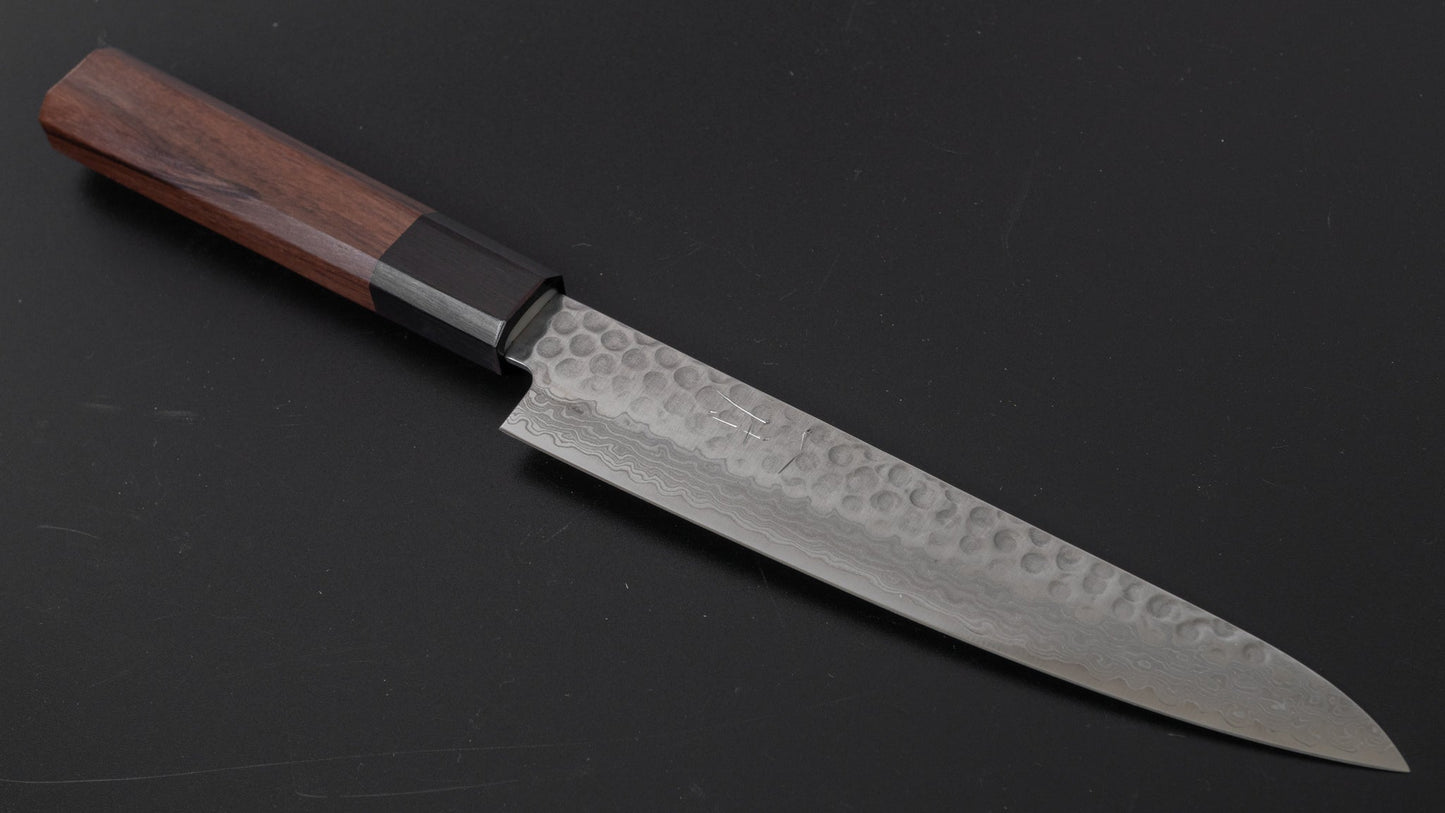 Hitohira HG Tsuchime Damascus Petty 150mm Rosewood Handle (Original Handle) | HITOHIRA