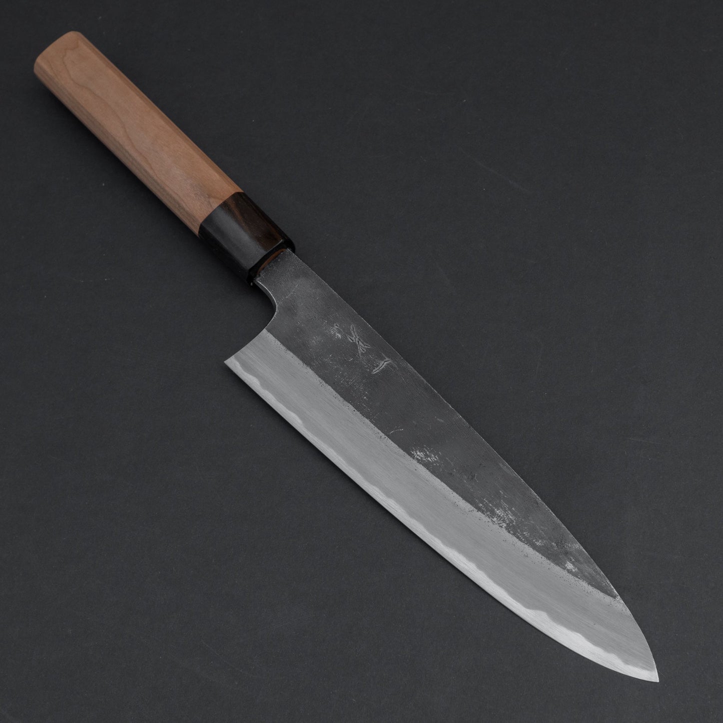 Hitohira Togashi Blue #2 Kurouchi Gyuto 210mm Cherry Wood Handle | HITOHIRA