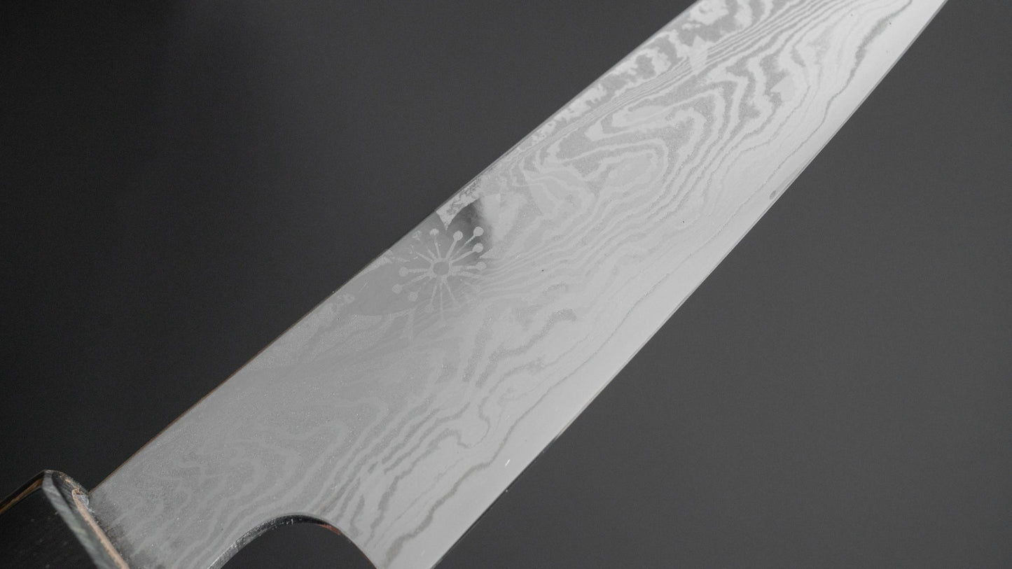 Hitohira Sakura Damascus Paring 105mm Sakura Handle (Rikichi/ Limited) - HITOHIRA