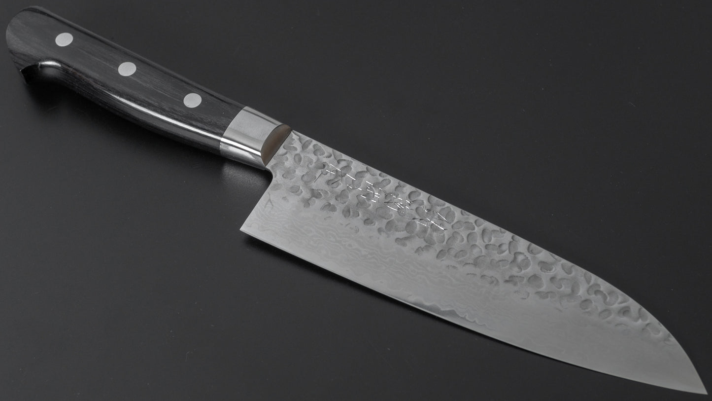 Hitohira Imojiya ST Tsuchime Damascus Santoku Pakka Handle (Yo) - HITOHIRA