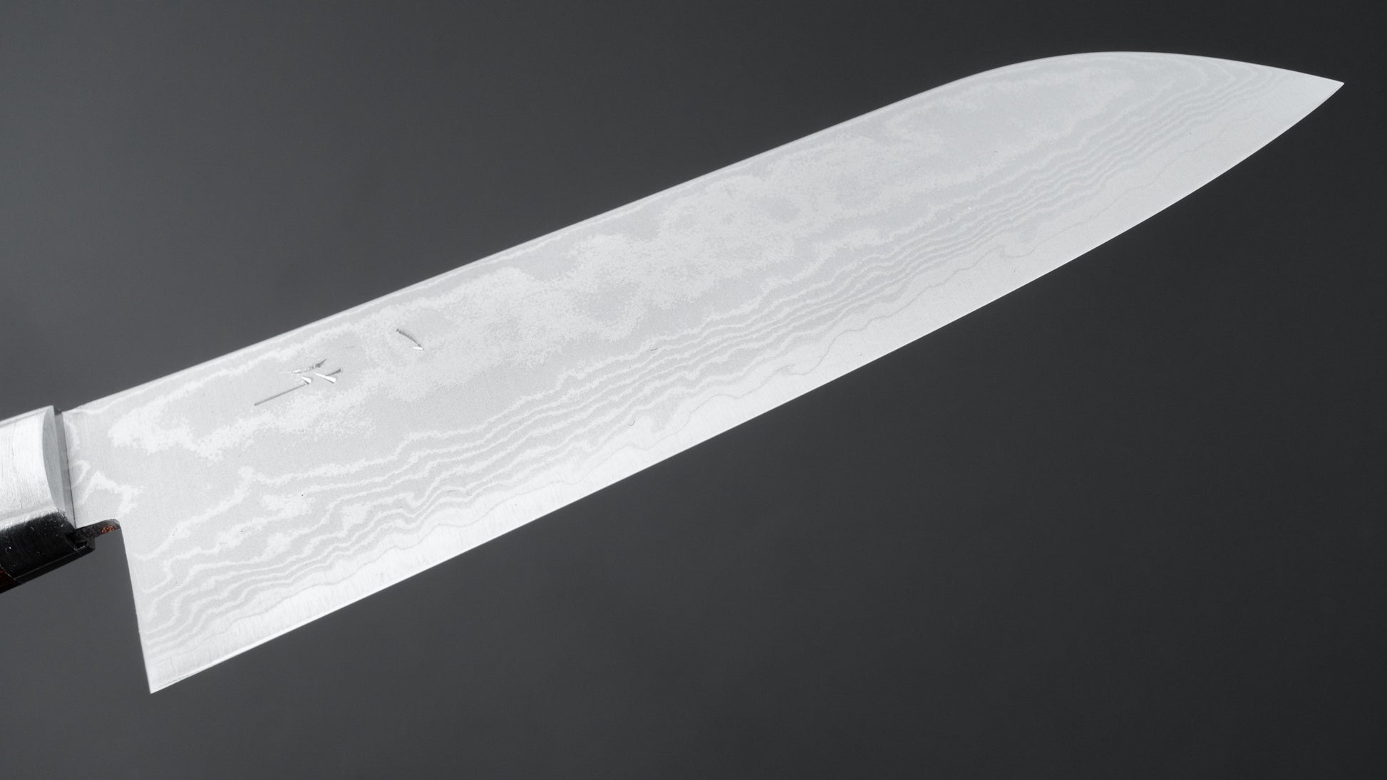 Hitohira NM Damascus Santoku 165mm Imitation Mahogany Handle - HITOHIRA