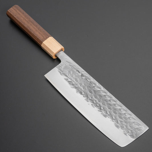 Hitohira TD SLD Tsuchime Nakiri 165mm Walnut Handle - HITOHIRA