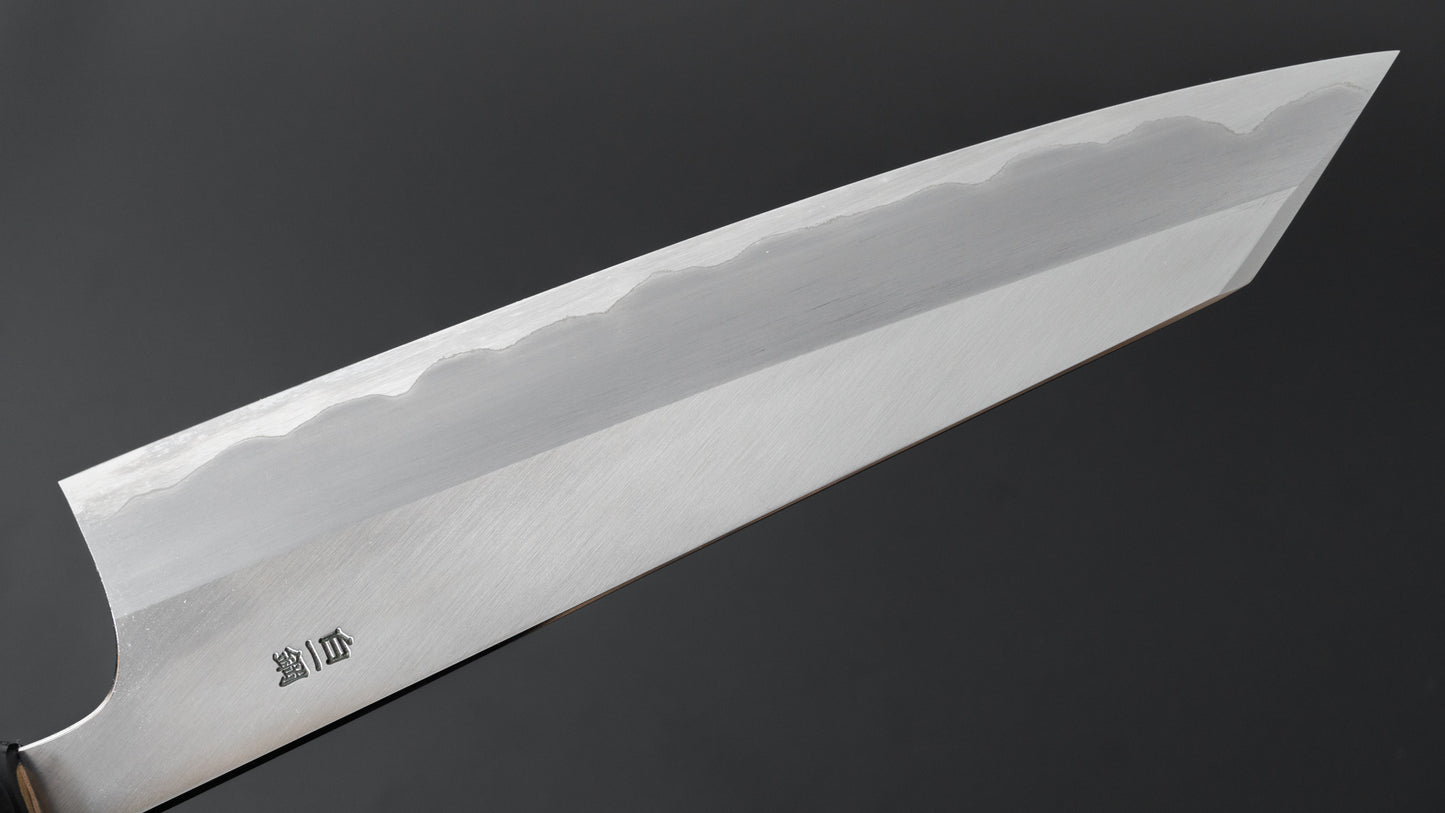 Hitohira Togashi White #1 Stainless Clad Migaki Kiritsuke Gyuto 240mm Ho Wood Handle - HITOHIRA