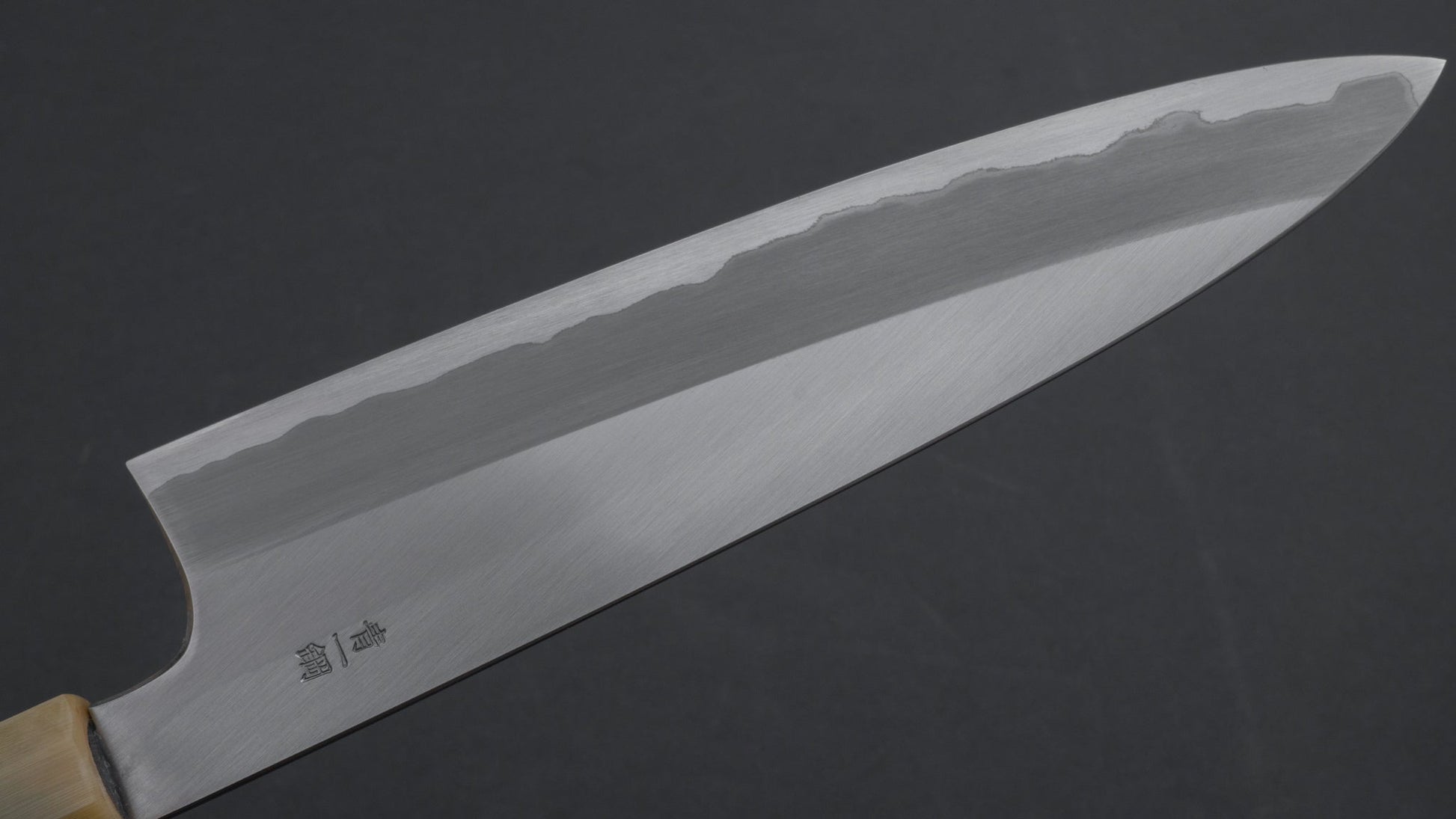 Hitohira Togashi Blue #1 Stainless Clad Gyuto 210mm Taihei Ebony Handle (Saya) | HITOHIRA