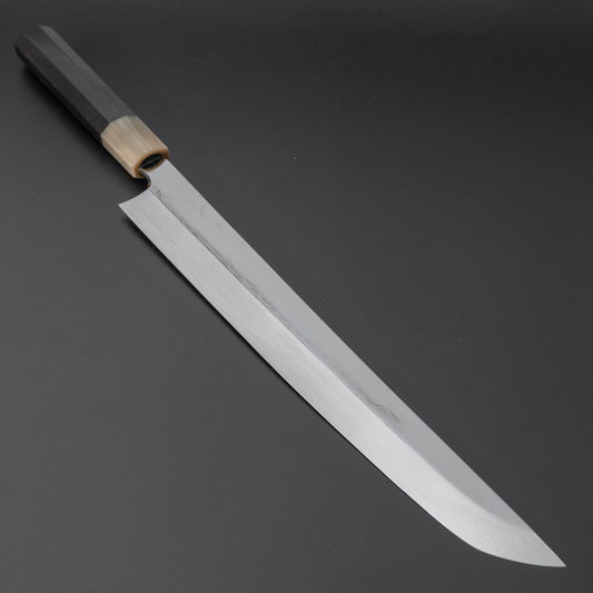 Hitohira Togashi White #1 Mizu Honyaki Yanagi Sakimaru 330mm Taihei Ebony Handle (Saya) - HITOHIRA