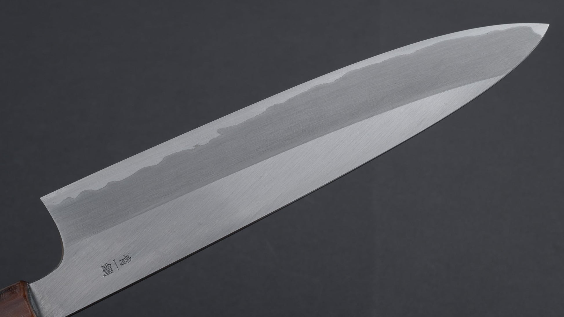 Hitohira Togashi Blue #1 Stainless Clad Gyuto 240mm Taihei Ebony Handle (Saya) | HITOHIRA