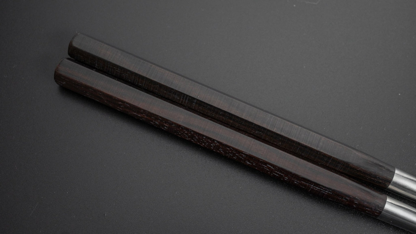 Hitohira Ebony Moribashi Chopstick 165mm Hexagonal - HITOHIRA