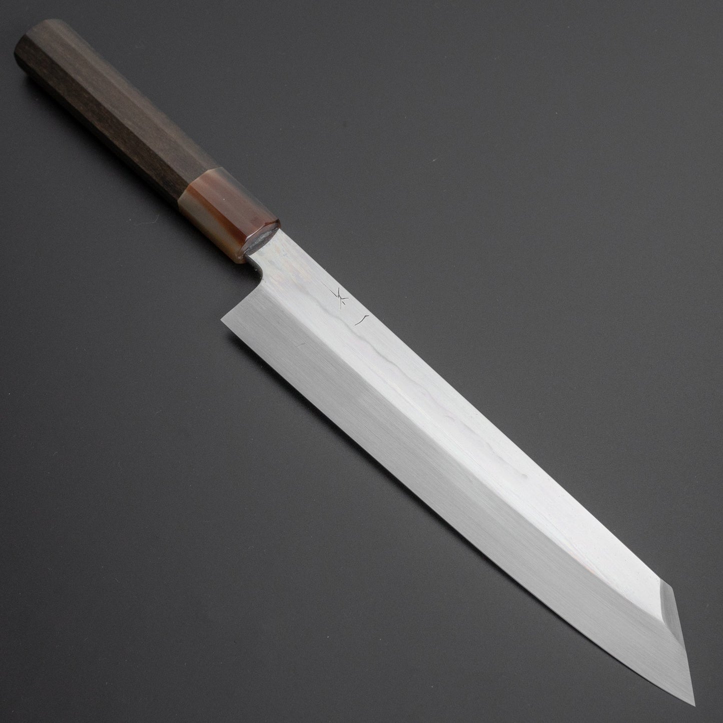 Hitohira Kikuchiyo Manzo Blue #2 Mizu Honyaki Kiritsuke 240mm Taihei Ebony Handle (Mirror Polished/ Saya) - HITOHIRA