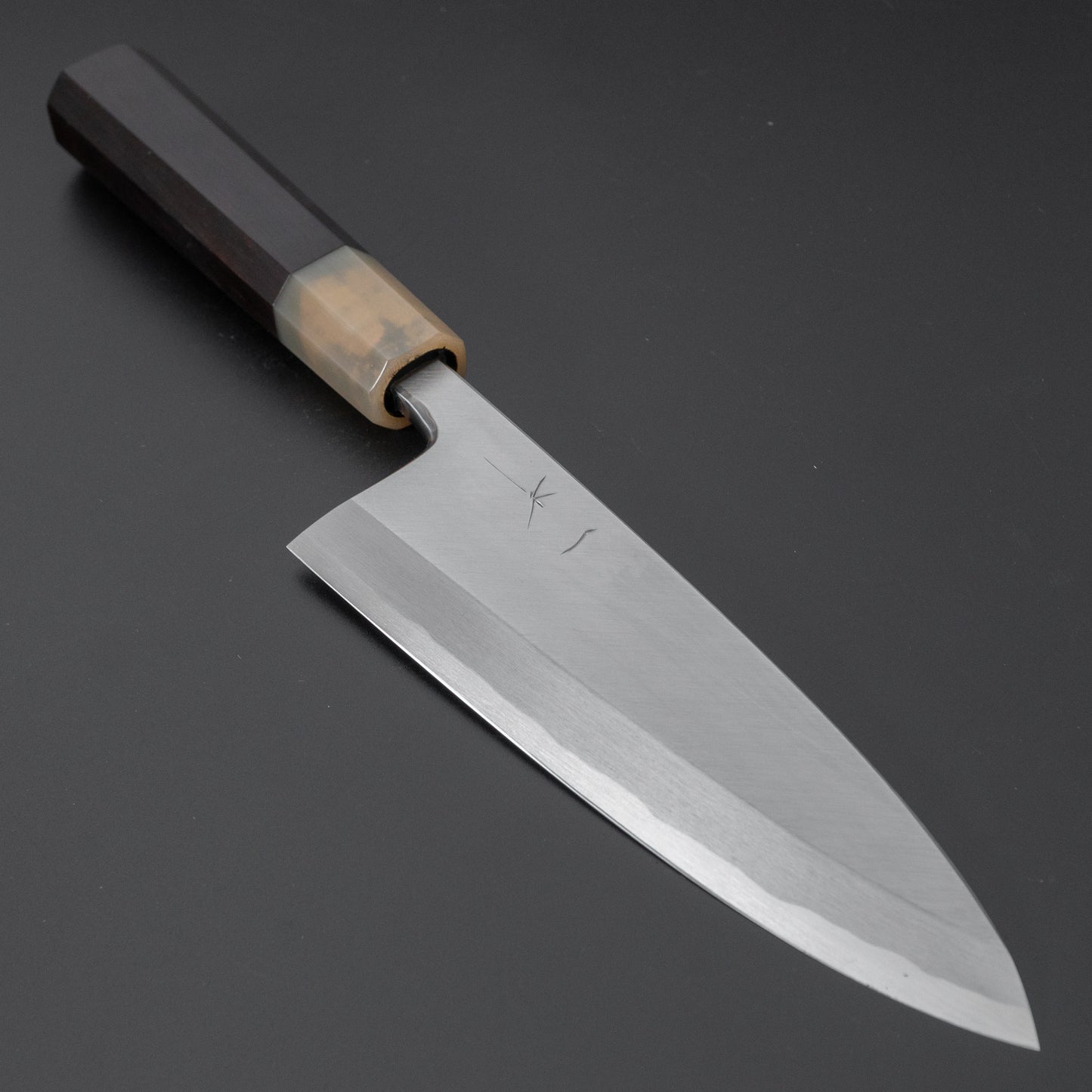 Hitohira Tanaka Manzo White #2 Deba 165mm Ebony Handle (Saya) - HITOHIRA