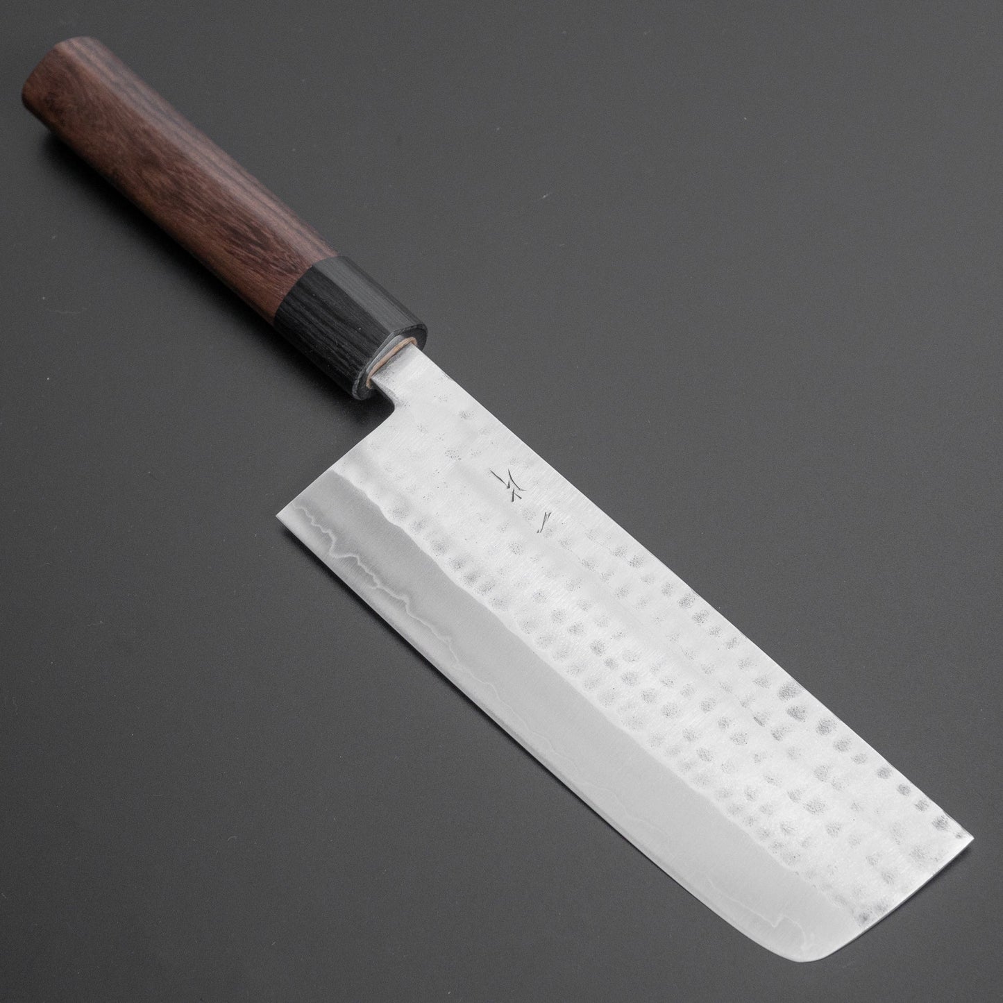 Hitohira NM Tsuchime Nakiri 165mm Rosewood Handle - HITOHIRA