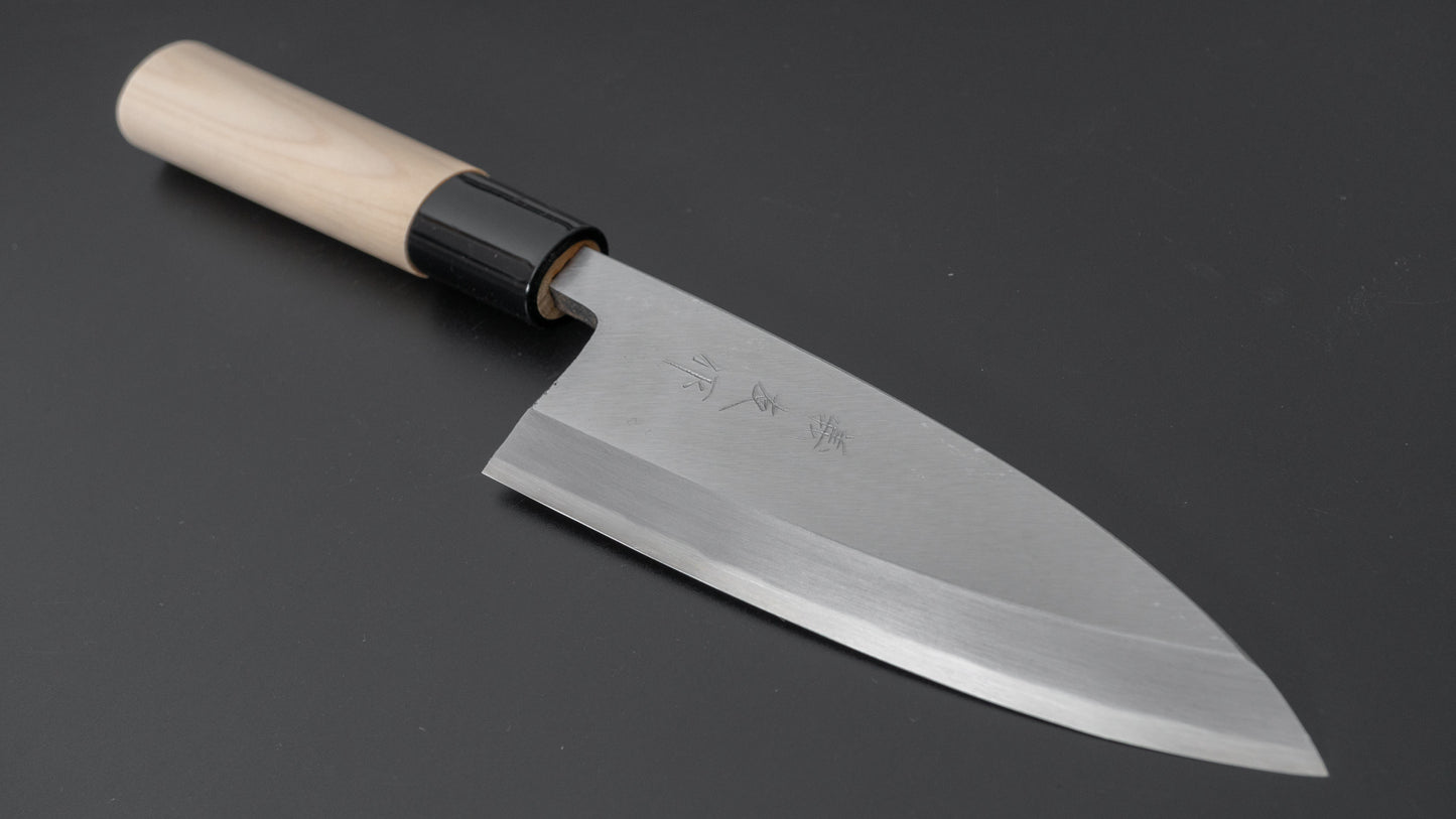 Morihei Yoshitomo Deba 135mm Poplar Handle - HITOHIRA