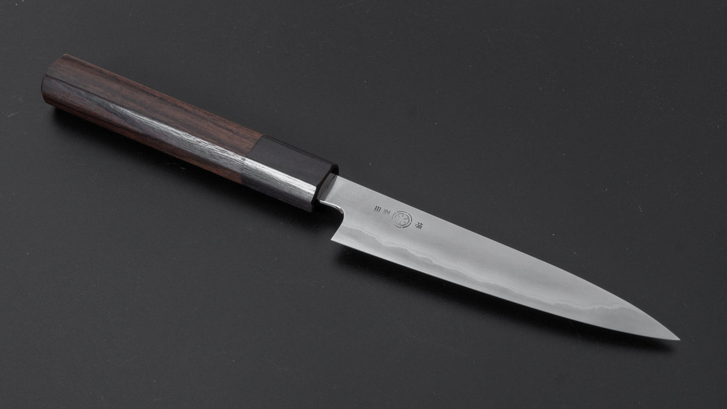 Takada no Hamono Silver #3 Suiboku Petty 135mm Rosewood Handle - HITOHIRA