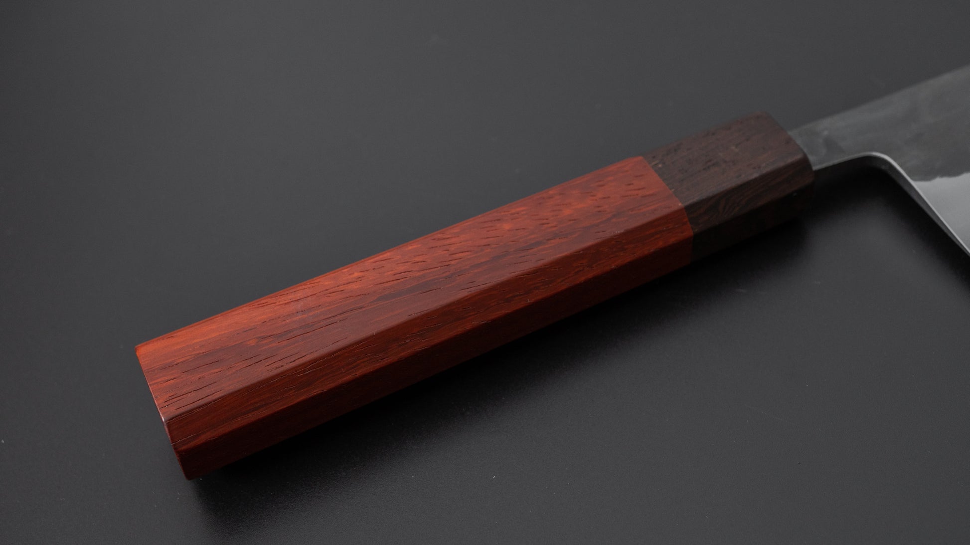 Hitohira TD Blue #2 Stainless Clad Kurouchi Gyuto 240mm Padauk Handle - HITOHIRA