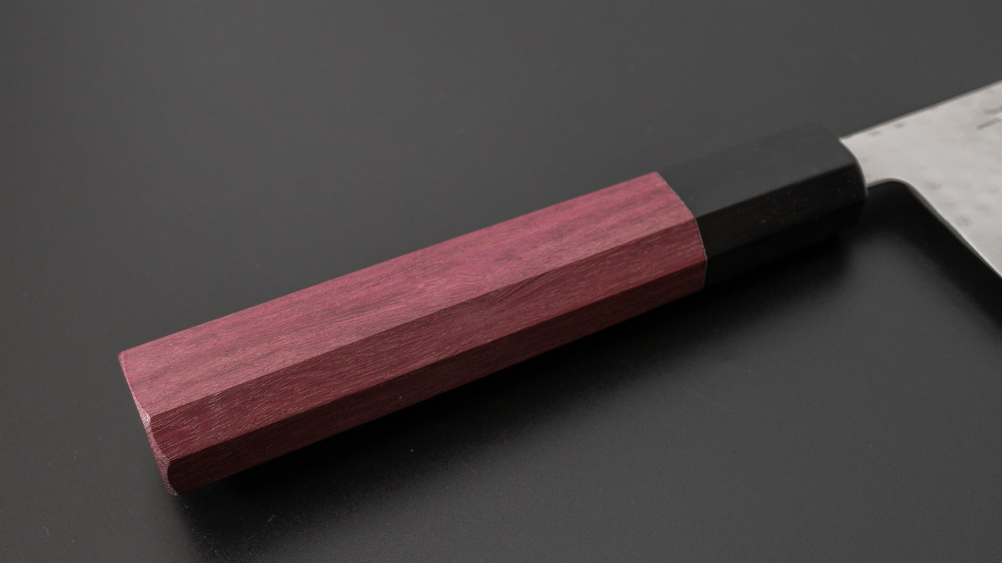 Hitohira NM Tsuchime Santoku 170mm Purpleheart Handle - HITOHIRA