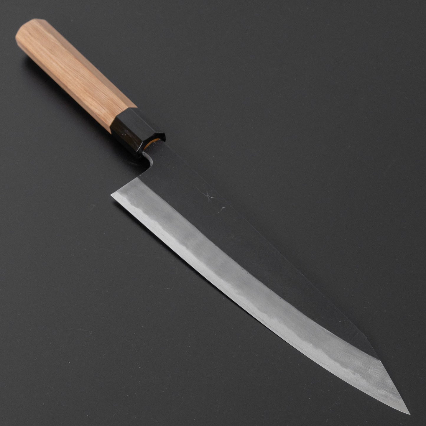 Hitohira Tanaka Kyuzo Blue #1 Kurouchi Kiritsuke Gyuto 240mm Yakusugi Cedar Handle (Type S/ Saya) | HITOHIRA