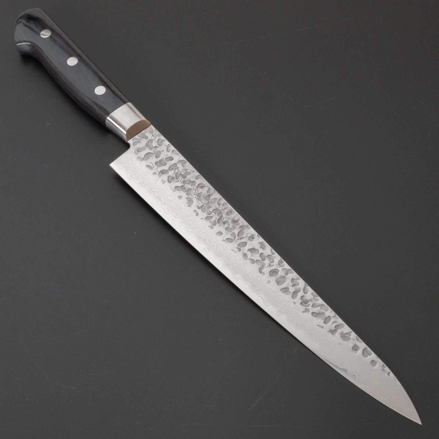 Hitohira Imojiya ST Tsuchime Damascus Sujihiki 240mm Pakka Handle (Yo) - HITOHIRA