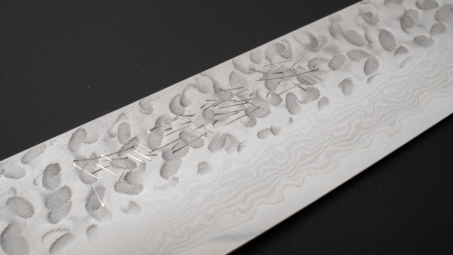 Hitohira Imojiya ST Tsuchime Damascus Sujihiki 240mm Pakka Handle (Yo) - HITOHIRA