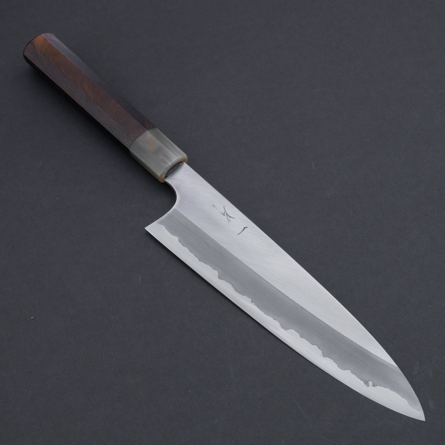 Hitohira Togashi Blue #1 Stainless Clad Gyuto 210mm Ziricote Handle (Saya) | HITOHIRA