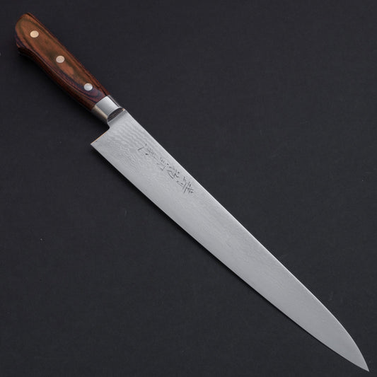 Hitohira Imojiya ST Damascus Sujihiki 270mm Imitation Mahogany Handle | HITOHIRA