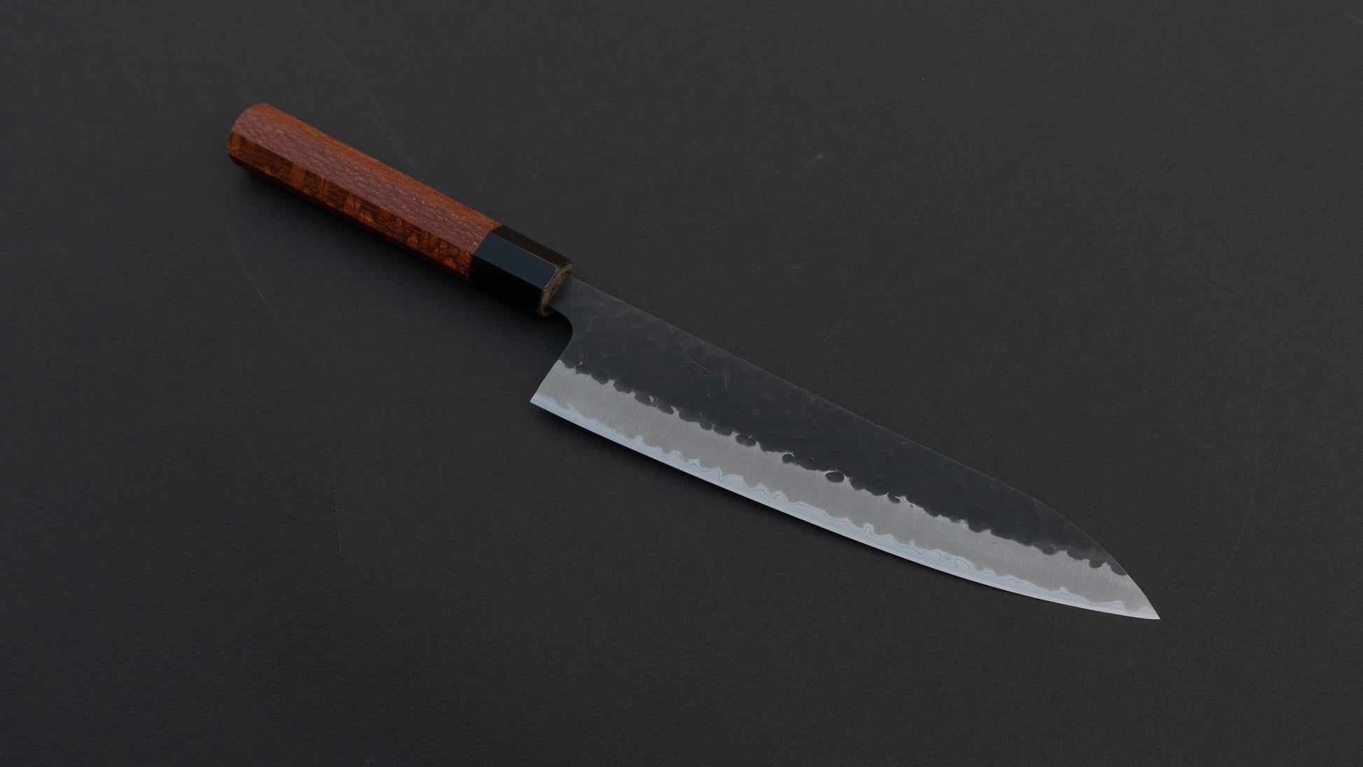 Hitohira Futana SB Kuro Tsuchime Gyuto 210mm Lacewood Handle - HITOHIRA