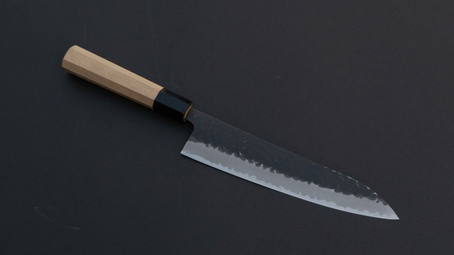 Hitohira Futana SB Kuro Tsuchime Gyuto 210mm Ho Wood Handle - HITOHIRA