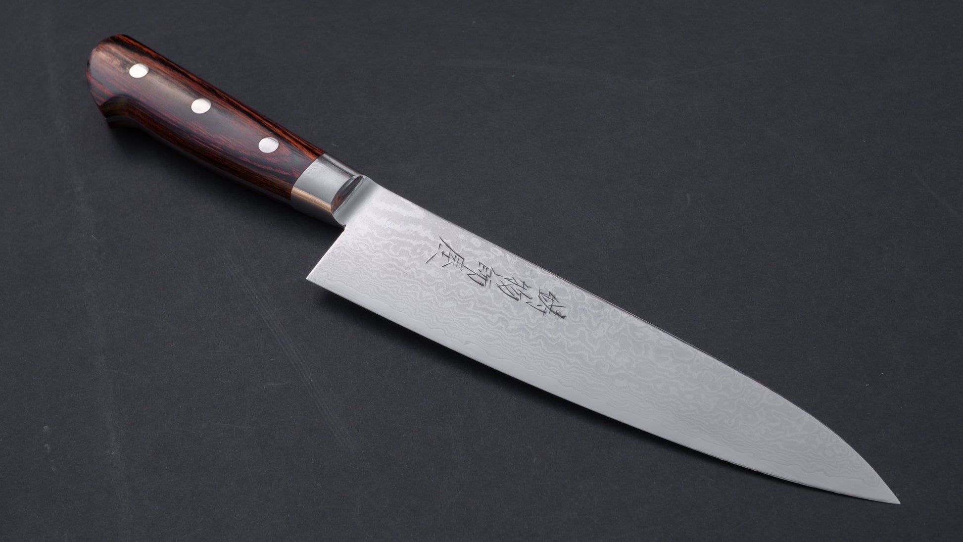 Hitohira Imojiya ST Damascus Gyuto 180mm Imitation Mahogany Handle | HITOHIRA