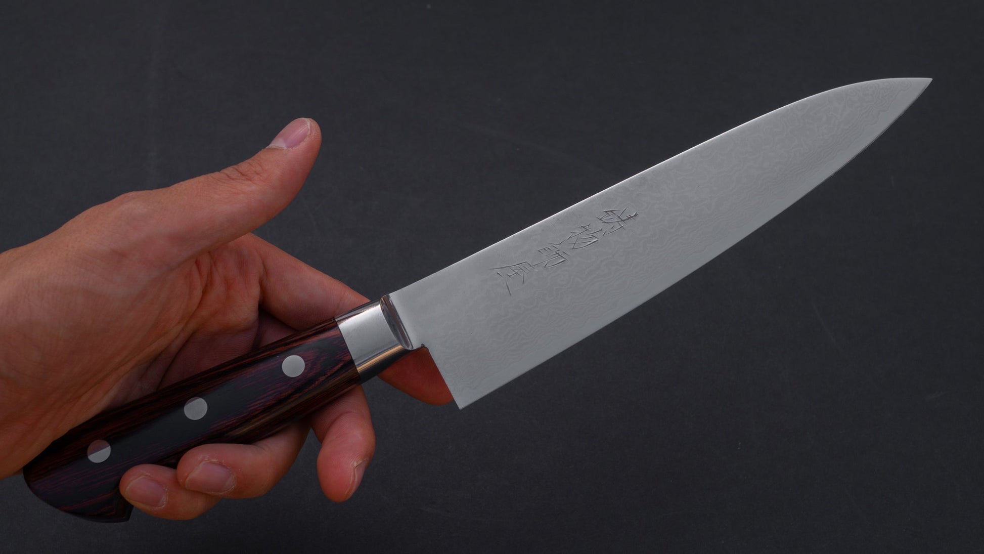 Hitohira Imojiya ST Damascus Gyuto 180mm Imitation Mahogany Handle | HITOHIRA