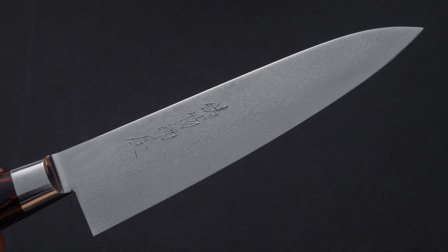 Hitohira Imojiya ST Damascus Gyuto 180mm Imitation Mahogany Handle | HITOHIRA