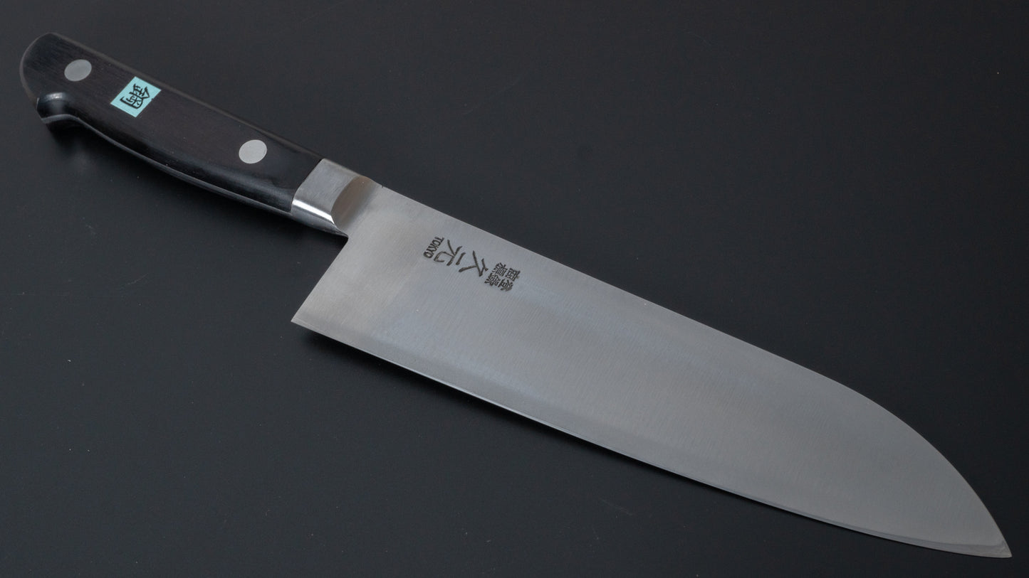 Morihei Hisamoto Hagane Santoku 185mm Pakka Handle - HITOHIRA