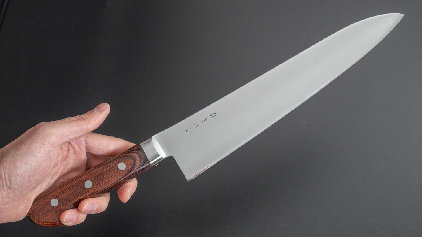 Hitohira KH Stainless Gyuto 270mm Imitation Mahogany Handle - HITOHIRA