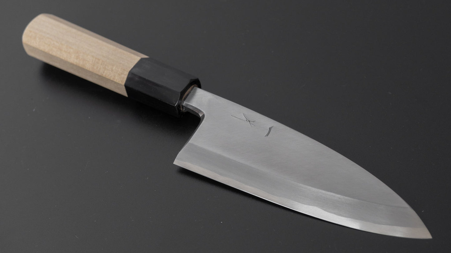 Hitohira Kikuchiyo Manzo Blue #2 Deba 120mm Ho Wood Handle (Saya) | HITOHIRA