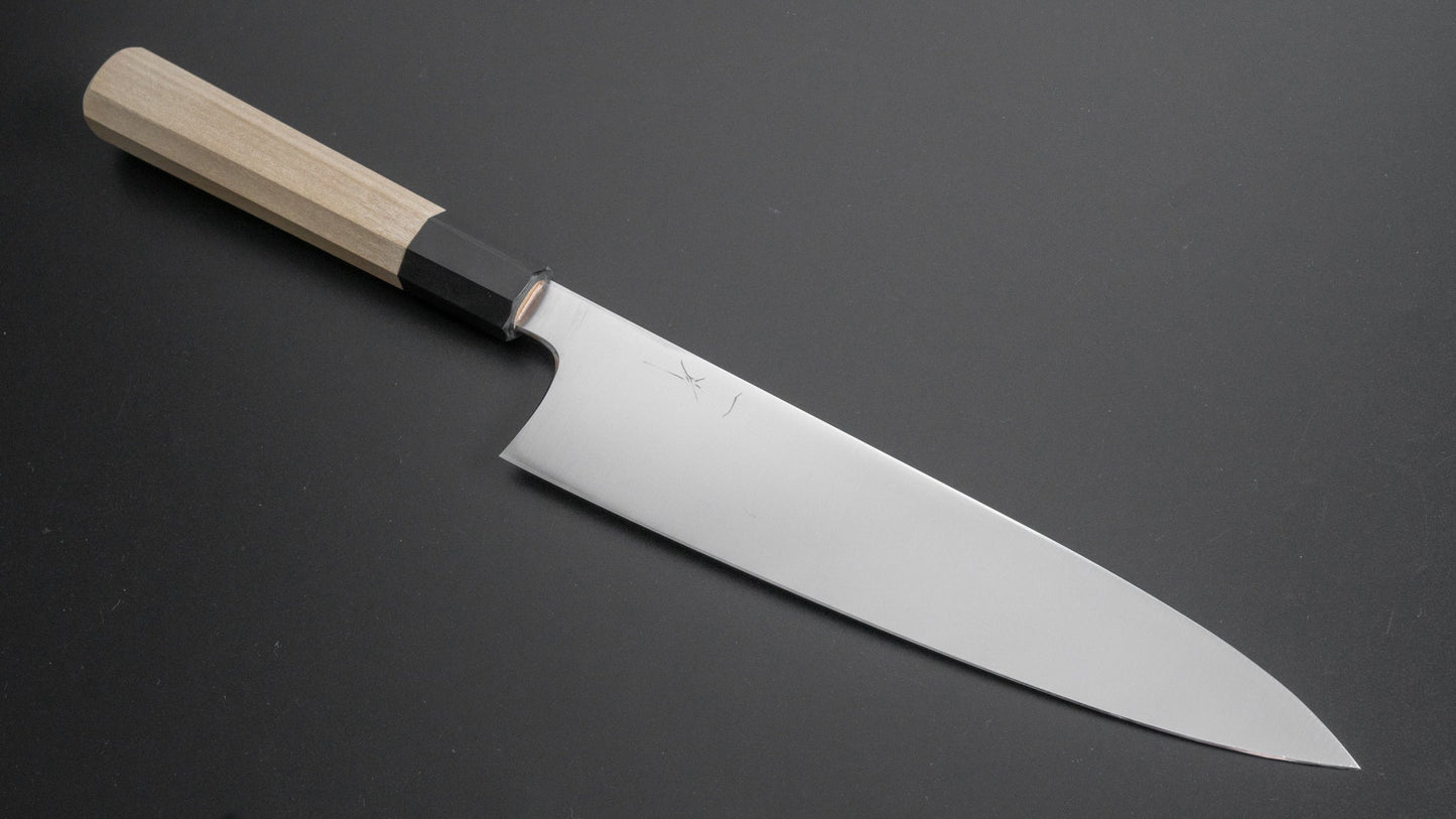 Hitohira SKR Stainless Gyuto 210mm Ho Wood Handle - HITOHIRA