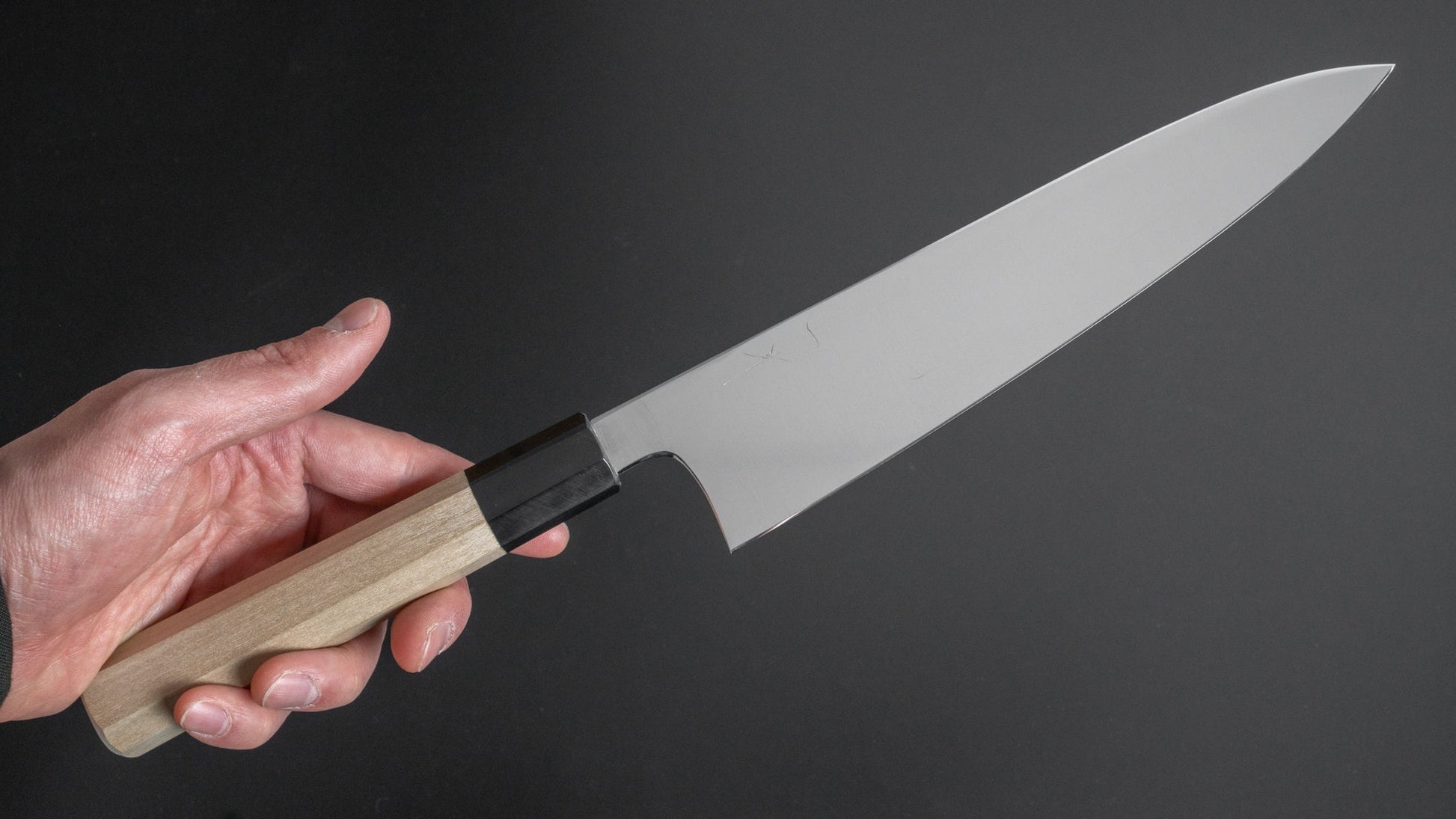 Hitohira SKR Stainless Gyuto 210mm Ho Wood Handle - HITOHIRA