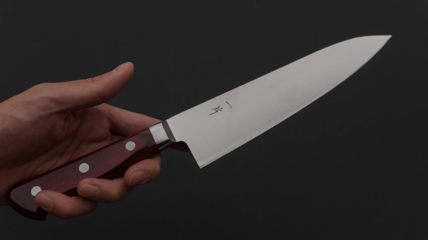 Hitohira TP Gyuto 180mm Wine Pakka Handle - HITOHIRA