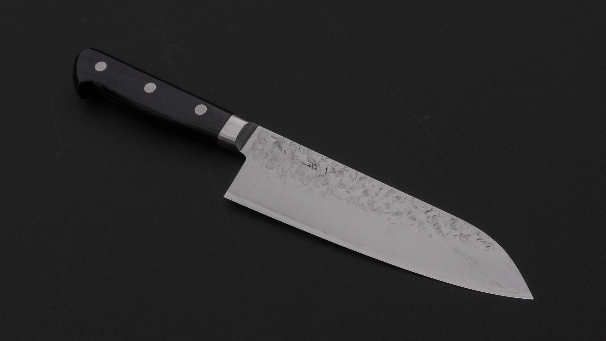 Hitohira T10 Tsuchime Santoku 170mm Pakka Handle - HITOHIRA