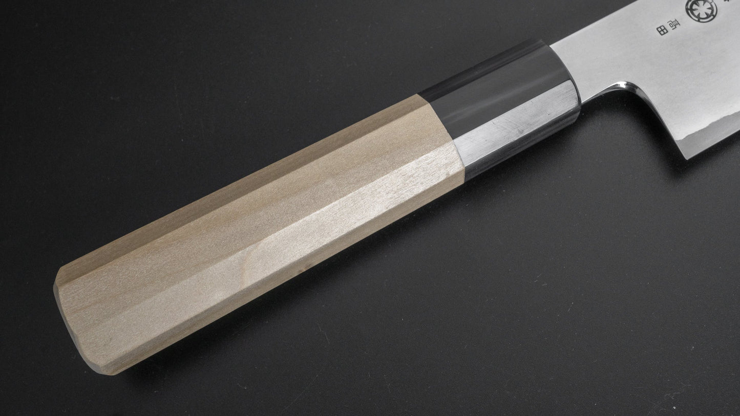 Takada no Hamono Silver #3 Suiboku Santoku 180mm Ho Wood Handle - HITOHIRA