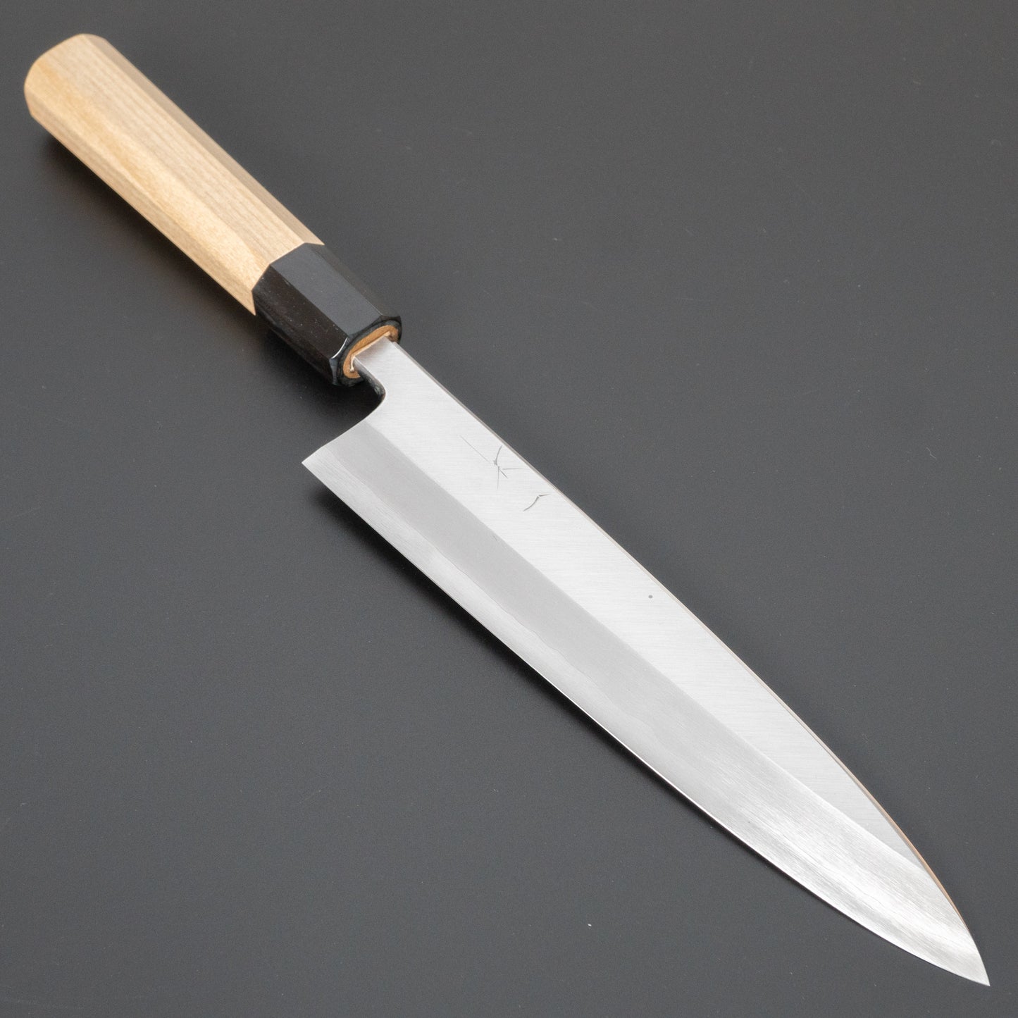 Hitohira Kikuchiyo Rikichi Silver #3 Mioroshi Deba 210mm Ho Wood Handle (Saya) - HITOHIRA