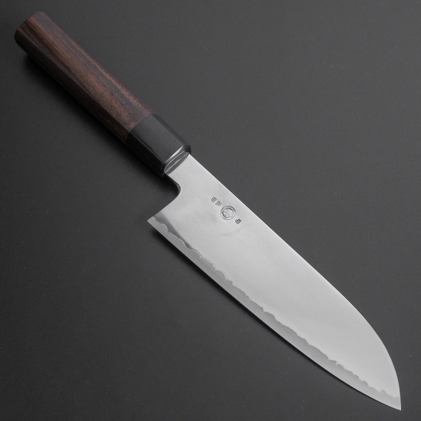 Takada no Hamono Silver #3 Suiboku Santoku 180mm Rosewood Handle - HITOHIRA