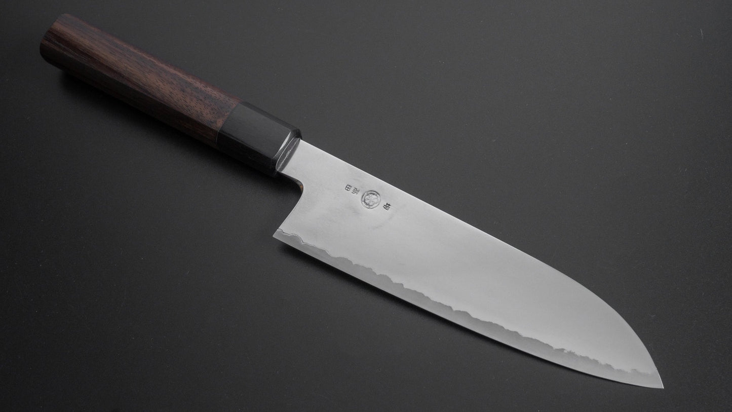 Takada no Hamono Silver #3 Suiboku Santoku 180mm Rosewood Handle - HITOHIRA