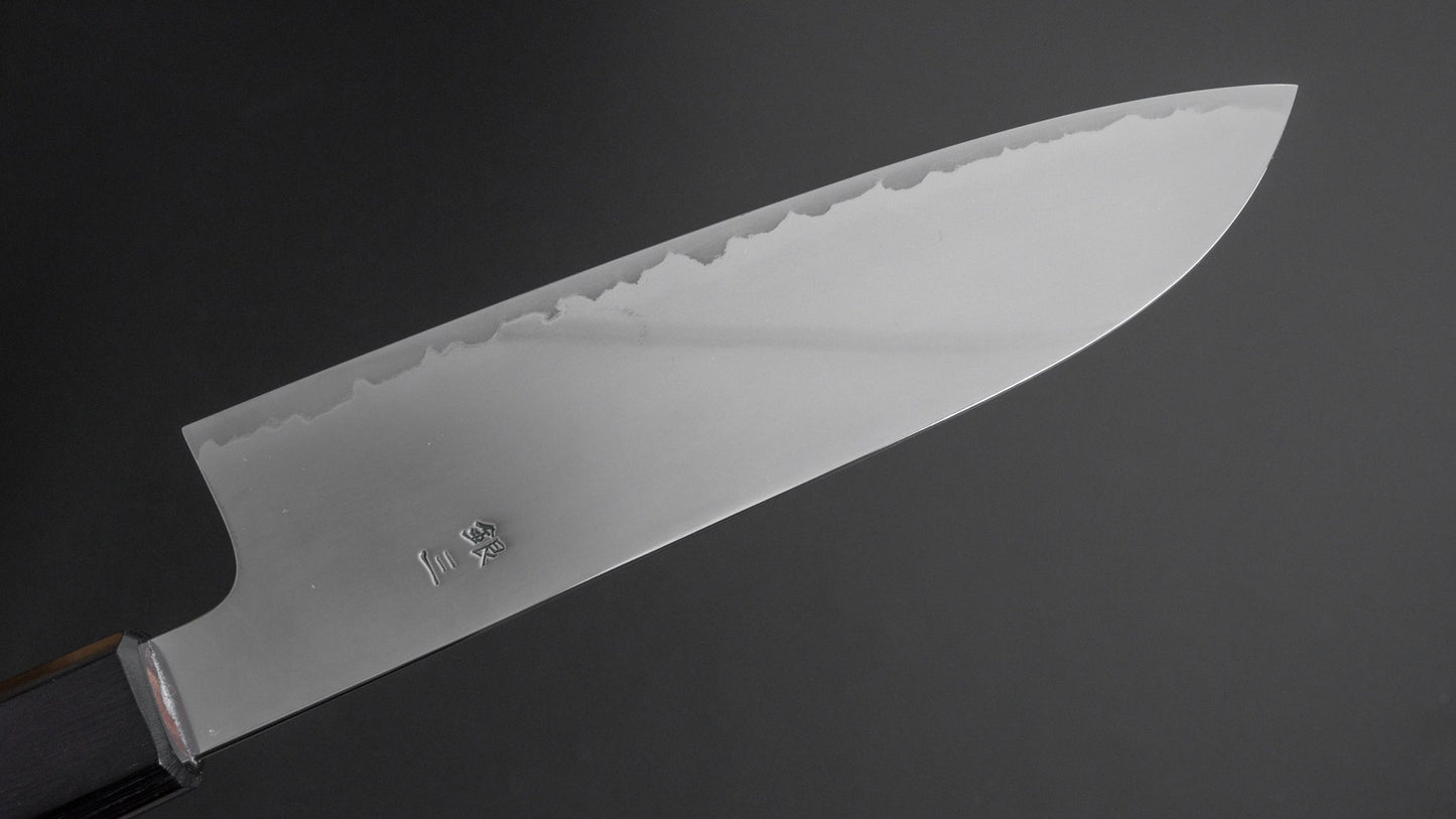 Takada no Hamono Silver #3 Suiboku Santoku 180mm Rosewood Handle - HITOHIRA