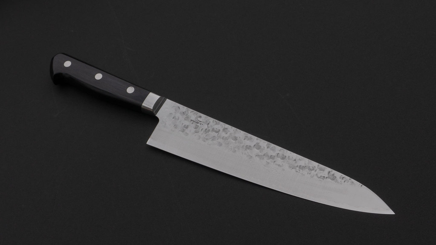 Hitohira T10 Tsuchime Gyuto 210mm Pakka Handle - HITOHIRA