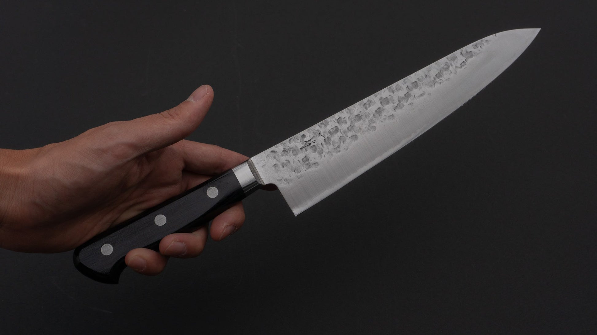 Hitohira T10 Tsuchime Gyuto 210mm Pakka Handle - HITOHIRA