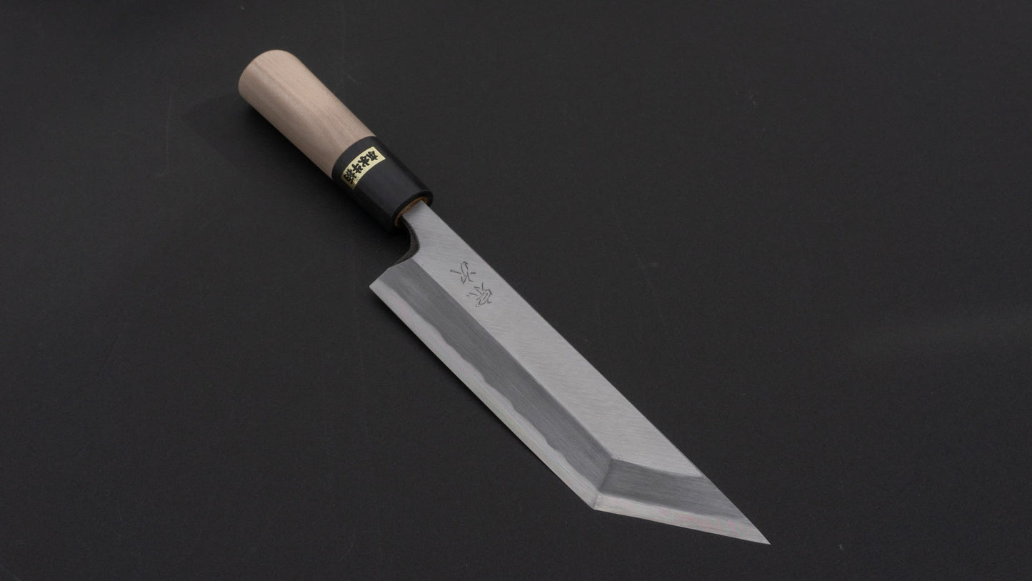 Morihei Munetsugu White #2 Edo Saki 180mm Ho Wood Handle - HITOHIRA