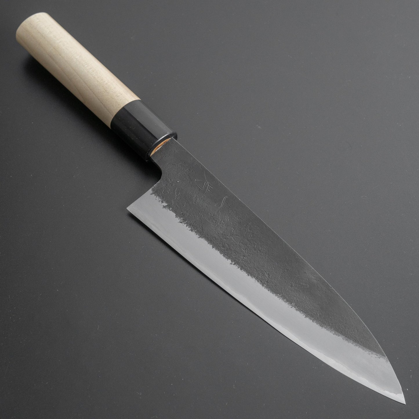 Hitohira Hinode Nashiji White #2 Stainless Clad Gyuto 180mm Ho Wood Handle - HITOHIRA